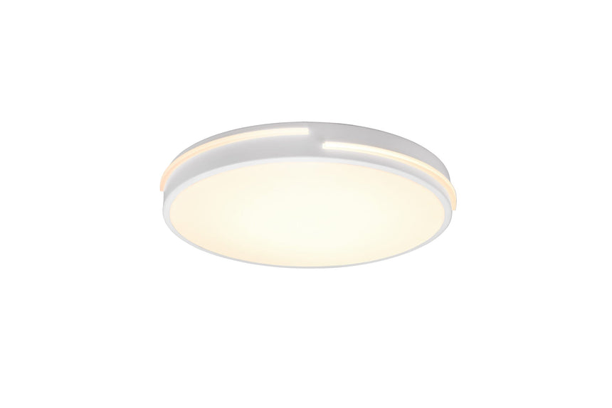 Trio Tacoma Plafón LED de metal estera blanca R62241131