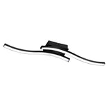 Trio Route Plafón LED de metal estera negra R62472132