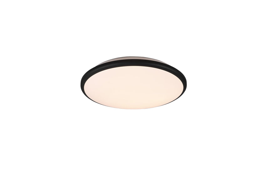 Trio Limbus Plafón LED de plástico estera negra R67021132