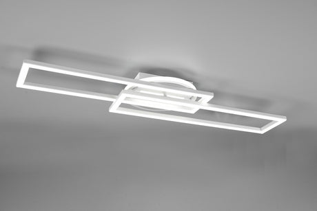 Trio Twister Plafón LED metal estera blanca R67183131