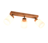 Trio Assam foco LED madera y blanco R81113030