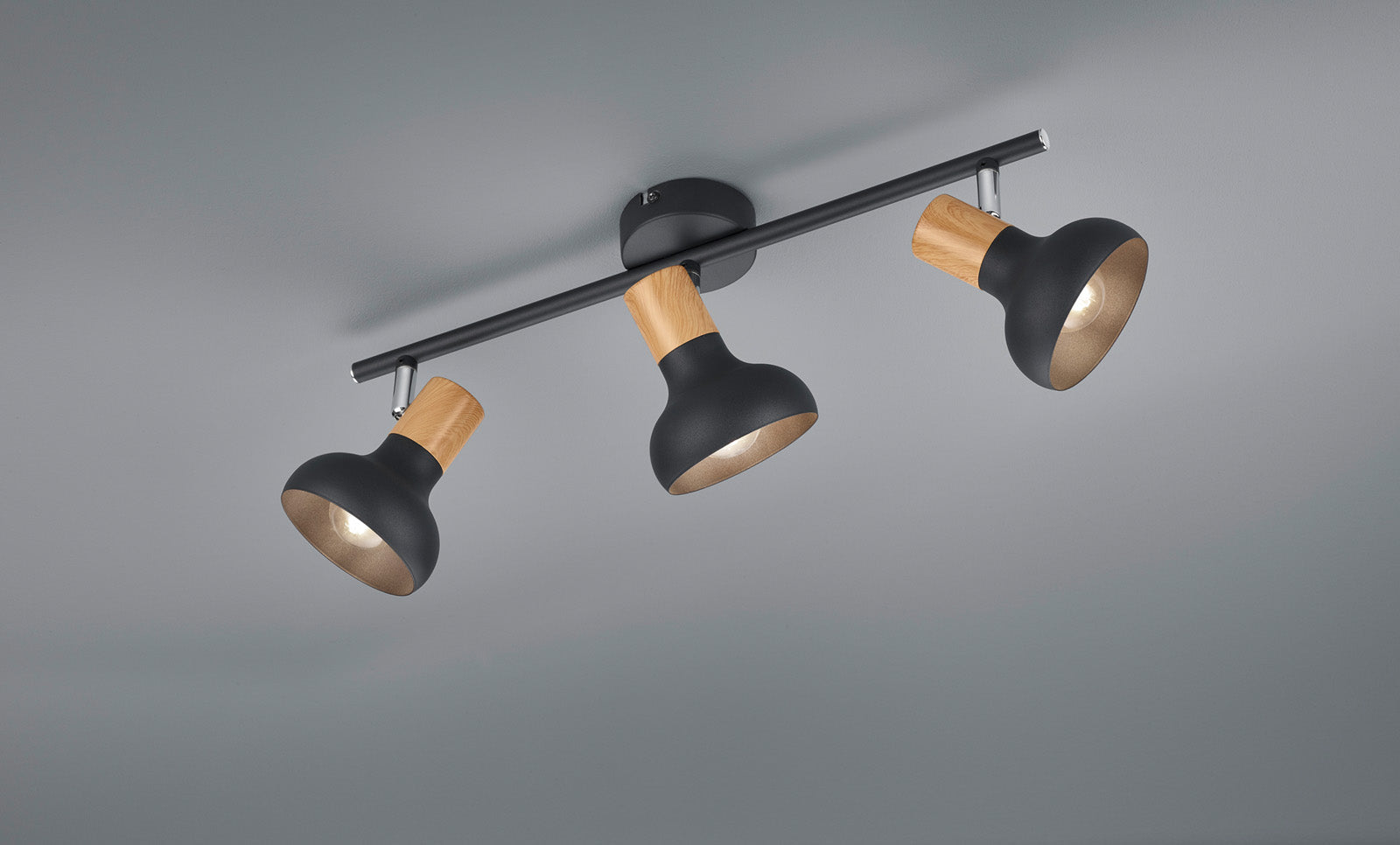 Trio Latika Foco metal negro mate R81523032