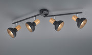 Foco Trio Latika 4 luces negro mate 71cm R81524032