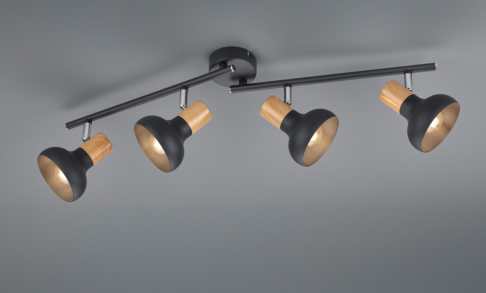 Trio Latika Foco metal negro mate R81524032